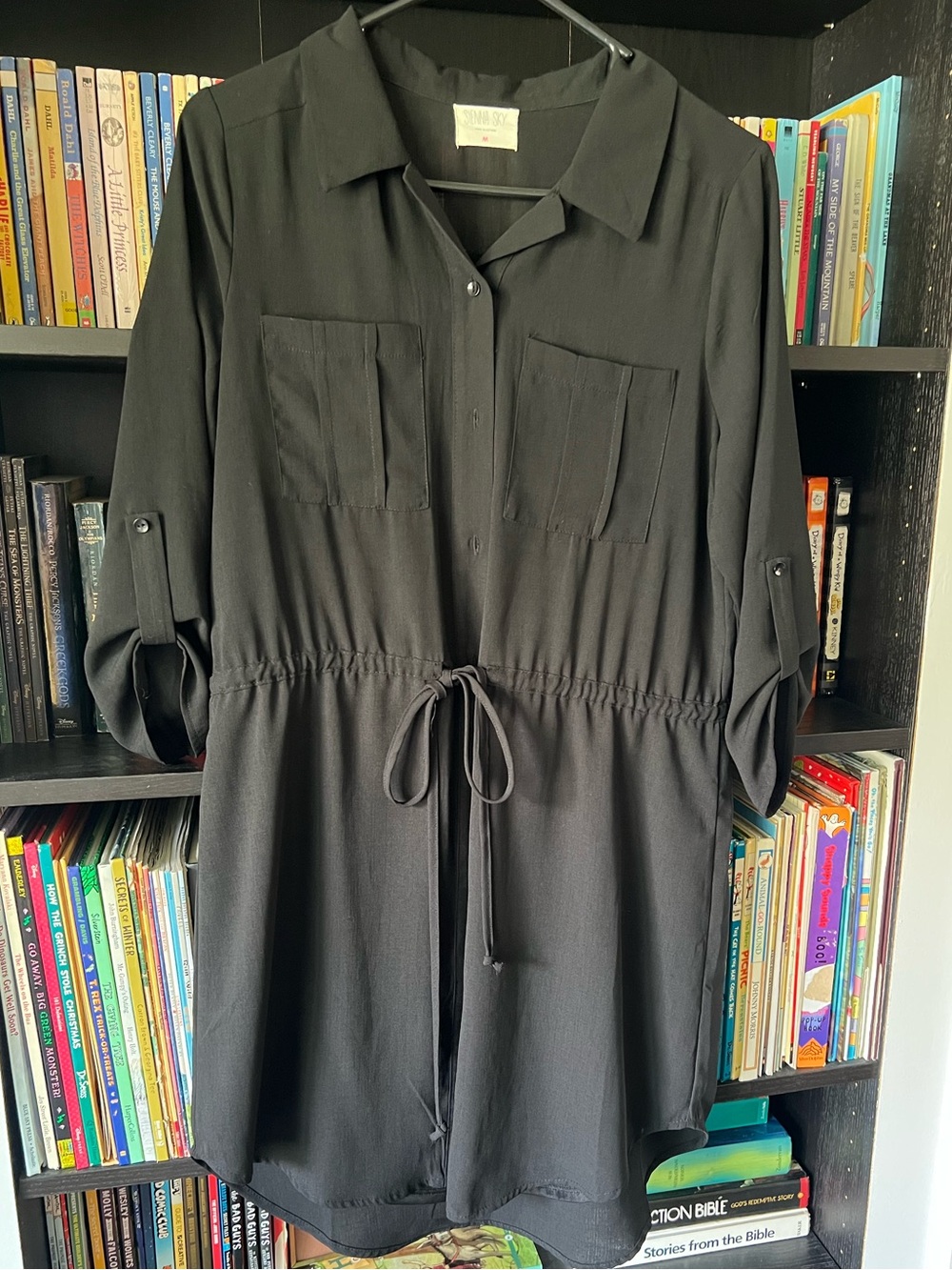 Sienna Sky Black Button-Up Dress